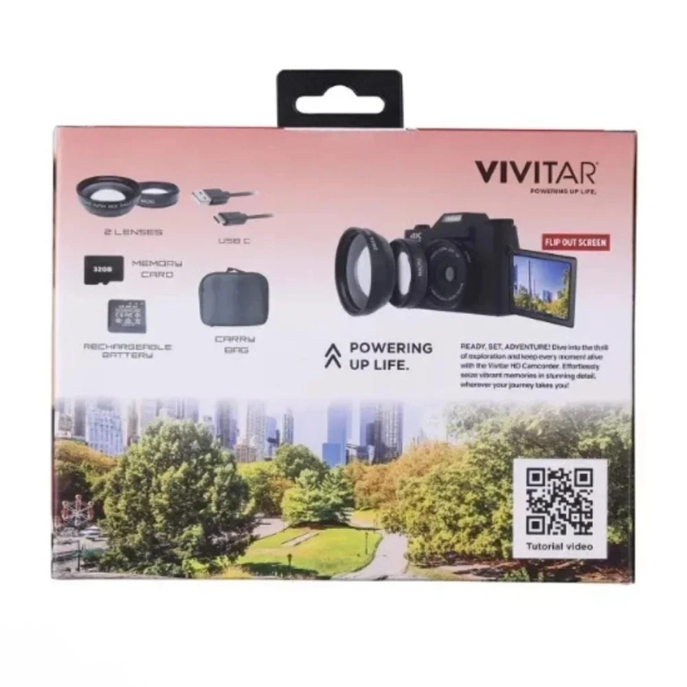 NEW✨ Vivitar 4K WiFi Digital Camera 56MP 8x Digital Zoom LED Display Macro Lens